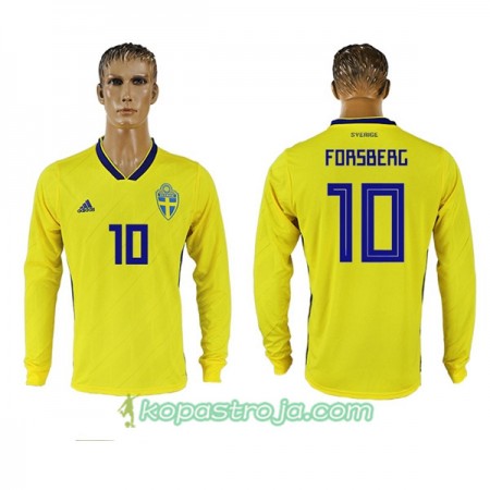 Billiga Fotbollströjor Sverige Forsberg 10 WM 2018 Hemma tröja Långärmad